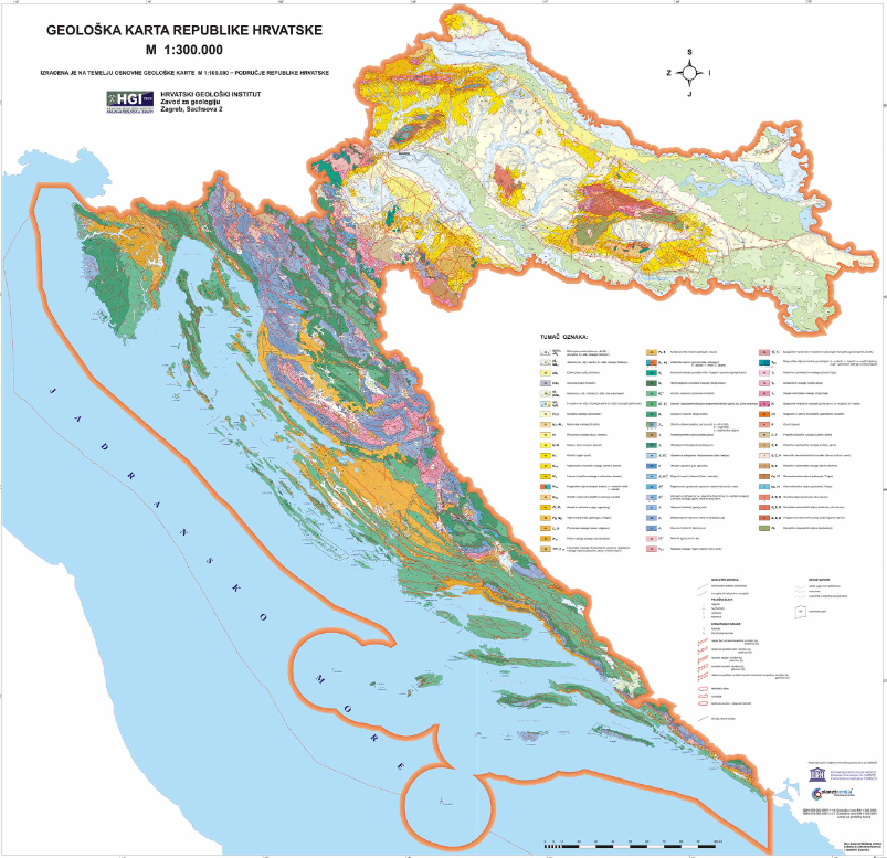 Geološka karta 1:300 000